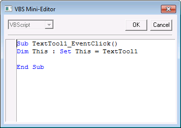 Mini Script Editor View